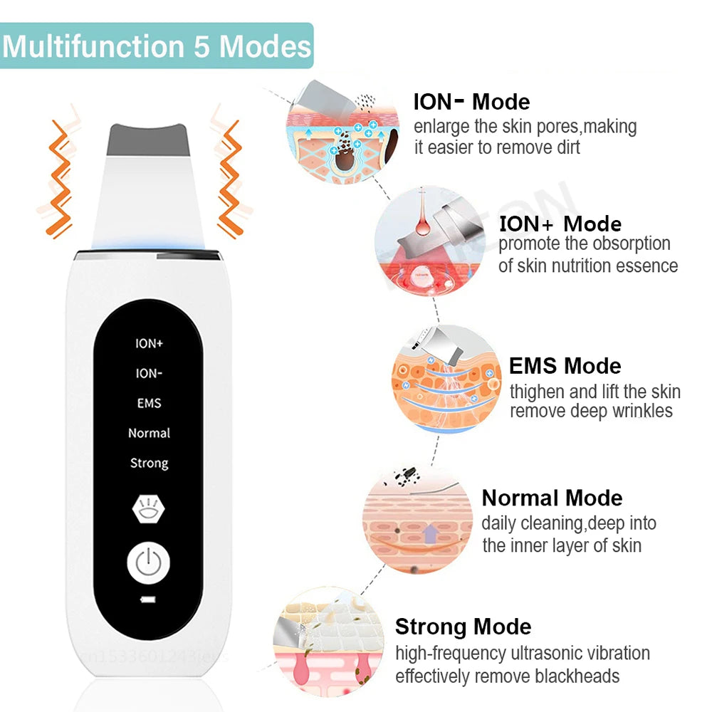 Ultrasonic Skin Scrubber Peeling